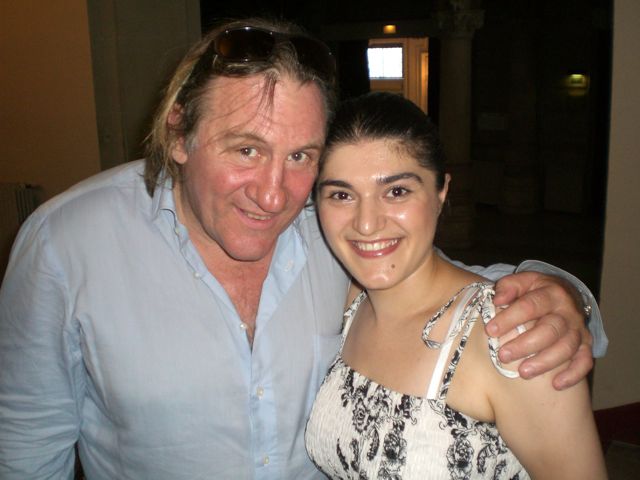 Anna Kasyan with Gérard Depardieu