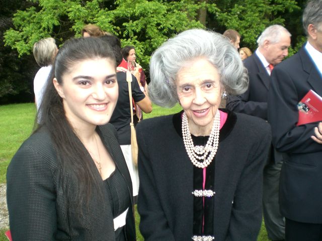 Queen Fabiola of Belgium and Anna Kasyan